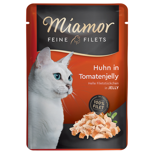 Miamor Fine Filets Pouch 6 x 100 g - Kyckling i tomatgelé