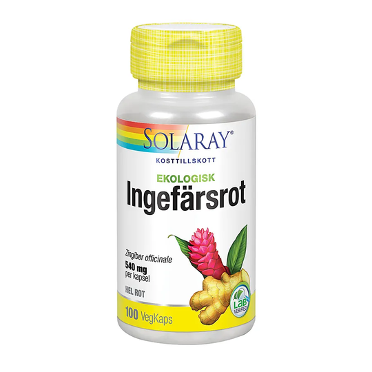 Solaray Ingefära, 100 kapslar