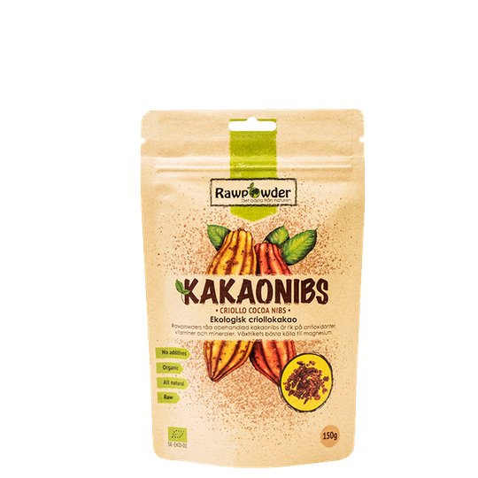 Kakaonibs, Ekologisk Criollokakao, 150 g