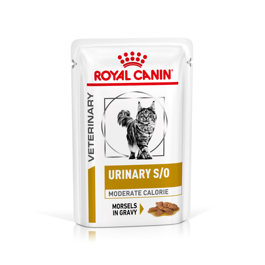 Royal Canin Veterinary Feline Urinary S/O Moderate Calorie 12 x 85 g (bitar i sås)