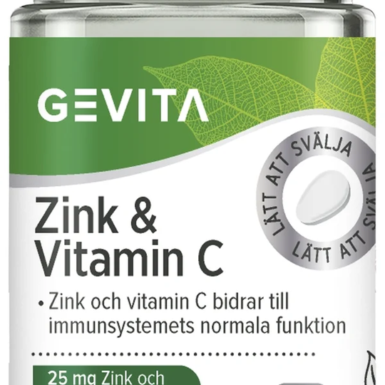 Gevita Zink & C-vitamin 100 tabletter