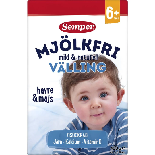 Semper Mjölkfri Välling Mild & Naturell 400 g