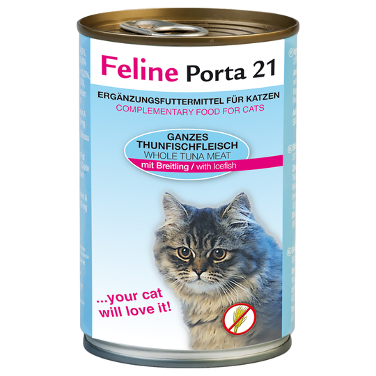 Ekonomipack: Porta 21, 12 x 400 g - Tonfisk med skarpsill - spannmålsfritt