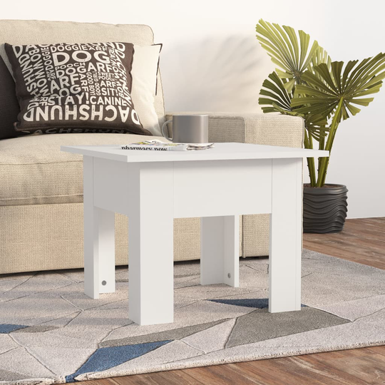 vidaXL Soffbord vit 55x55x42 cm spånskiva