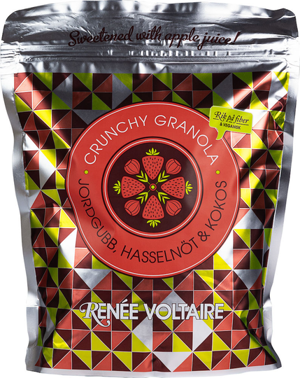 Renée Voltaire Crunchy Granola Jordgubb, Hasselnöt & Kokos 450 g