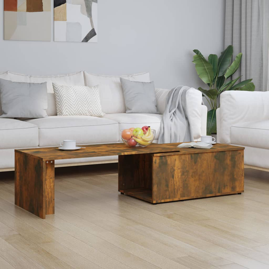 vidaXL Soffbord rökfärgad ek 150x50x35 cm konstruerat trä