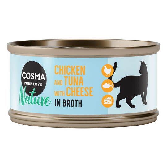 Cosma Nature 6 x 70 g Kyckling & tonfisk med ost