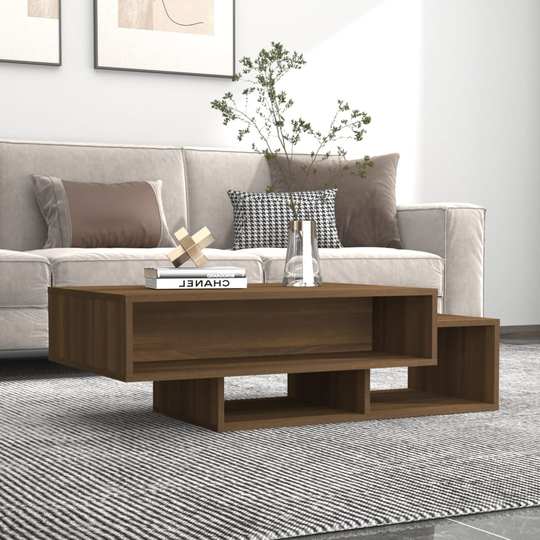 vidaXL Soffbord brun ek 105x55x32 cm konstruerat trä