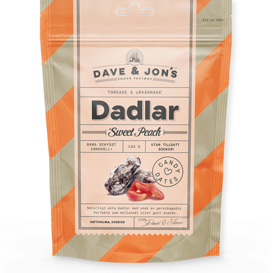 Dave & Jon´s Dadlar Sweet Peach 125 g