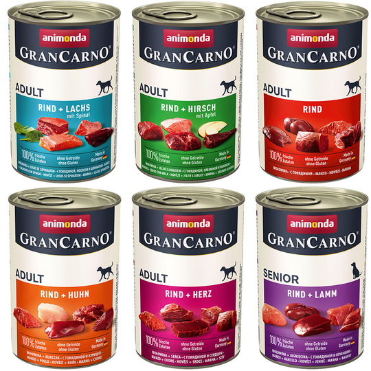 Blandpack: Animonda Original GranCarno Adult 6 x 400 g - Blandpack I, 6 sorter