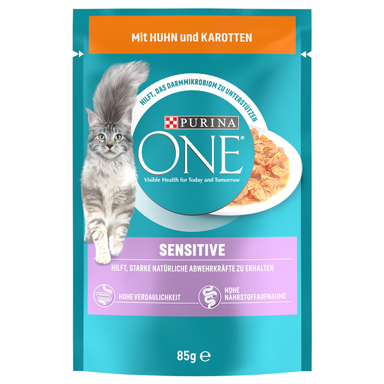 Purina One Sensitive - 26 x 85 g Kyckling & morötter