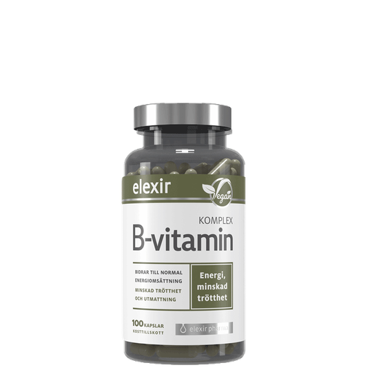 B-vitamin Komplex, 100 veg. kapslar