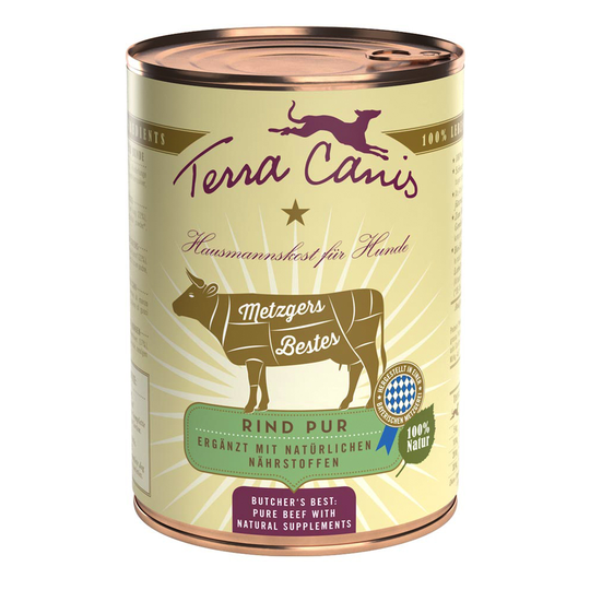 Ekonomipack: Terra Canis Metzgers Bestes 12 x 400 g Rent nötkött