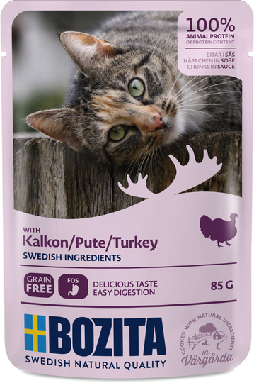 Bozita Bitar i sås med kalkon 85g