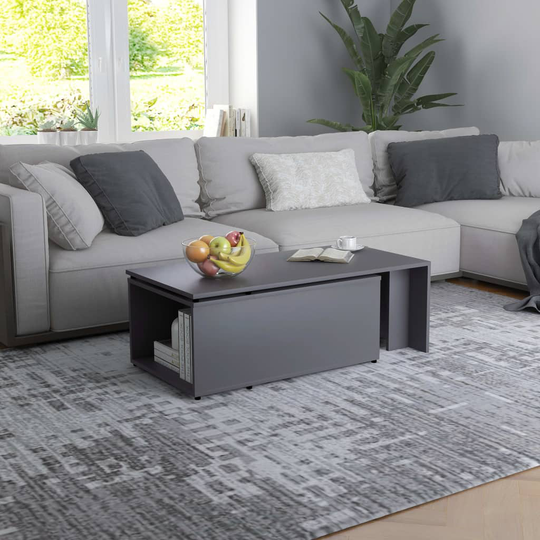 vidaXL Soffbord grå 150x50x35 cm spånskiva