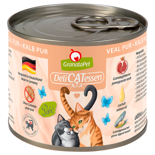 Ekonomipack: GranataPet DeliCatessen 24 x 200 g - Kalv PUR