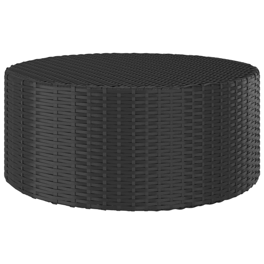 vidaXL Trädgårdsbord svart 68x68x30 cm konstrotting