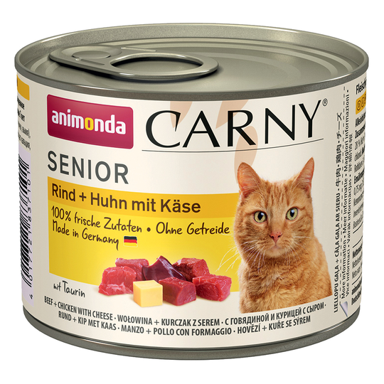 Ekonomipack: Animonda Carny Senior 24 x 200 g - Nötkött, kyckling & ost