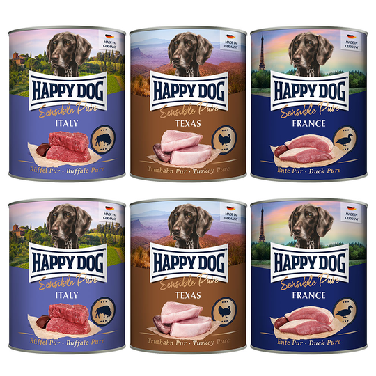Happy Dog Sensible Pure 6 x 800 g - Mix 3 sorter
