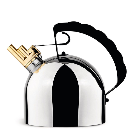 Alessi - Alessi Vattenkokare 2 L Rostfri/Mässing