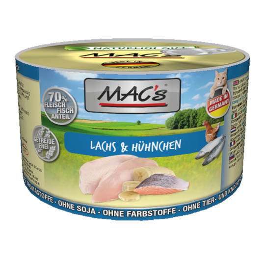 MAC's Cat kattfoder 6 x 200 g - Lax & kyckling