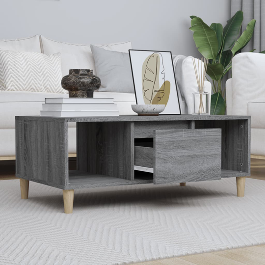 vidaXL Soffbord grå sonoma 90x50x36,5 cm konstruerat trä