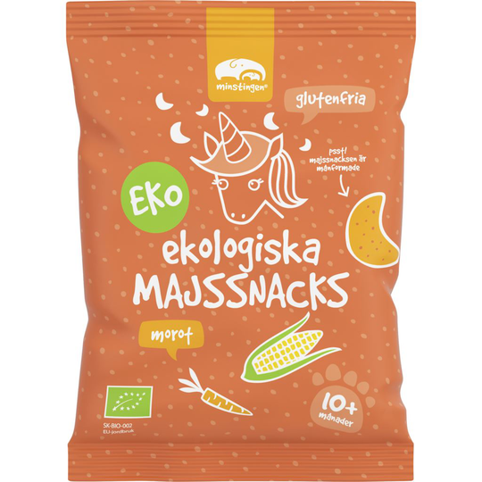 Minstingen Ekologiska Majssnacks Morot 20 g