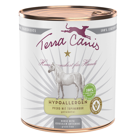 Ekonomipack: Terra Canis Hypoallergenic 12 x 800 g - Häst med jordärtskocka