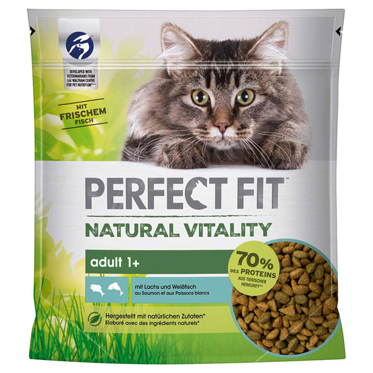 Perfect Fit Natural Vitality Adult 1+ Lax & vitfisk - 650 g