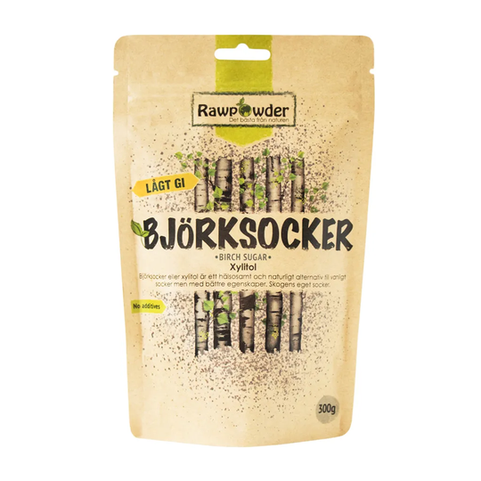 Rawpowder Björksocker Xylitol, 300g