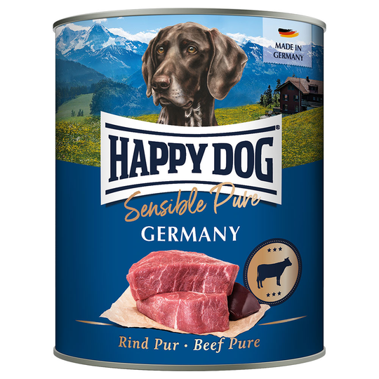 Ekonomipack: Happy Dog Sensible Pure 24 x 800 g - Germany (nötkött pur)