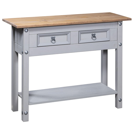 vidaXL Konsolbord mexikansk Coronastil furu grå 90x34,5x73 cm