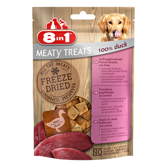 2 + 1 på köpet! 3 x 50 eller 80 g 8in1 hundgodis - Meaty Treats Ankbröst (3 x 50 g)