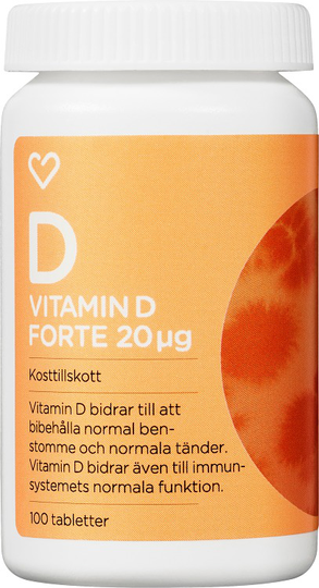 Hjärtats Vitamin D Forte 20μg Tablett 100st